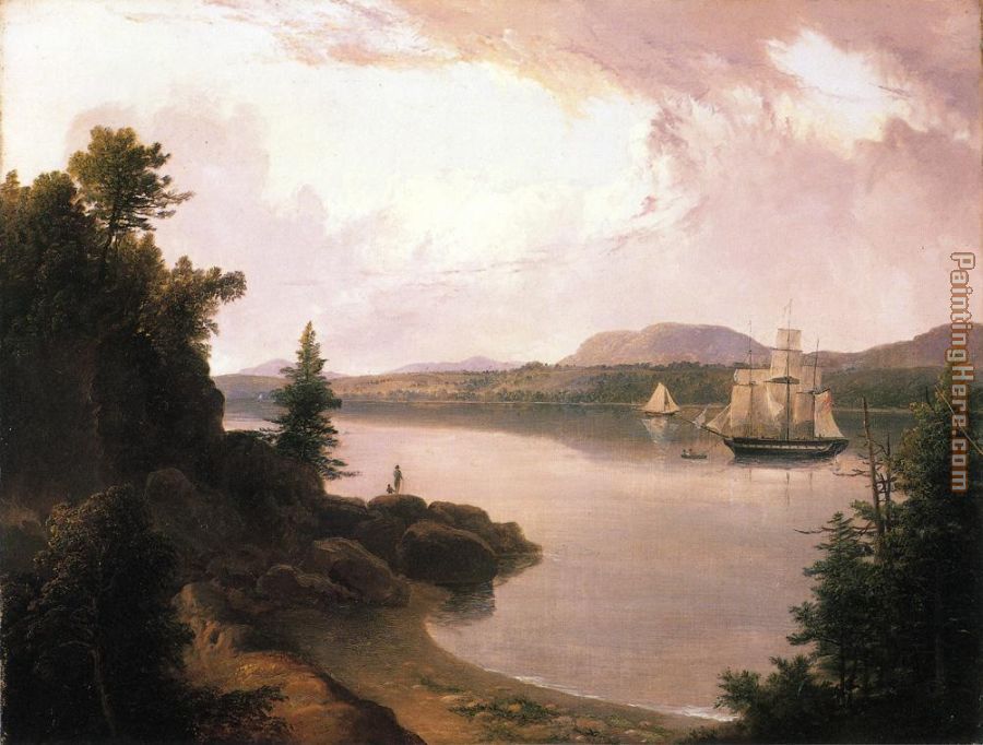 View on the St. Croix River near Robbinston painting - Thomas Doughty View on the St. Croix River near Robbinston art painting